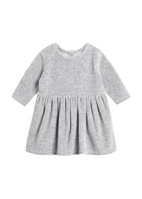 next, Mädchen Baby Kleid aus Velours, Graumeliert