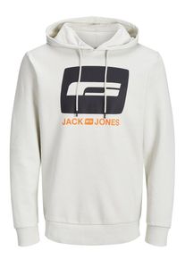 Jack & Jones JACK & JONES, Herren Hoodie, Orange / Schwarz / Wei&szlig;