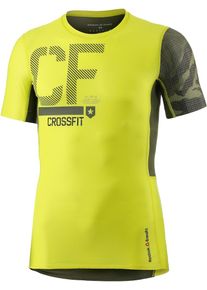 Reebok, Herren Kompressionsshirt 'Crossfit', Gelb / Khaki