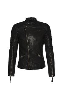 tigha, Herren Lederjacke 'Bob', Schwarz