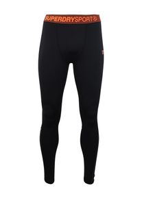 Superdry, Herren Sport-Hosen 'ACTIVE LEGGING', Orange / Schwarz