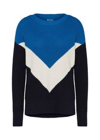 Noisy may, Damen Pullover, Blau / Nachtblau / Weiß