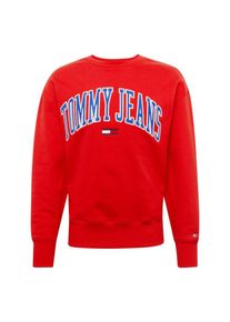 Tommy Jeans, Herren Sweatshirt 'CLEAN COLLEGIATE', Dunkelblau / Rot / Wei&szlig;