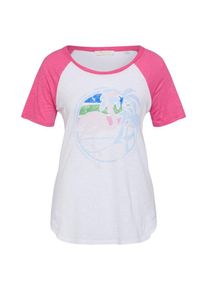Rich & Royal Rich & Royal, Damen T-Shirt mit Raglan-&Auml;rmeln, Pink / Wei&szlig;