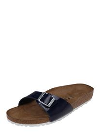 Birkenstock, Damen Pantolette 'Madrid', Blau / Silber