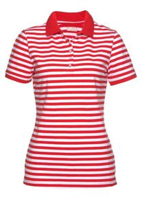 Cheer, Damen Poloshirt, Rot / Wei&szlig;