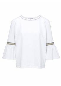 Heine, Damen Sweatshirt Mit Glitzerdetails, Weiß