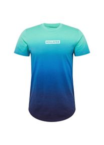 Hollister, Herren Shirt 'SS OMBRE PRINT LOGO', Blau / Grün