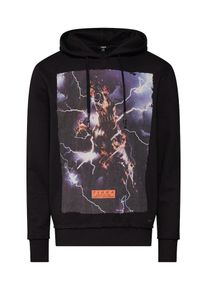 tigha, Herren Sweatshirt 'Burning Dog', Schwarz