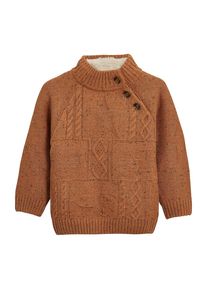 next, Pullover, Kastanienbraun / Cognac / Brokat
