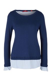 s.Oliver RED LABEL, Damen Pullover, Navy / Hellblau / Wei&szlig;