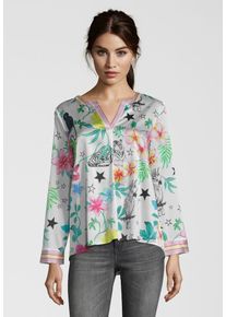grace, Damen Seidenbluse 'JUNGLE', bunt