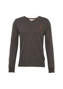 Naketano, Herren Langarmshirt 'Do the Ömer Dance', Braunmeliert