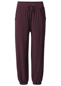 Curare Yogawear, Damen Long Pants, Relaxed - Kastanie, Bordeaux