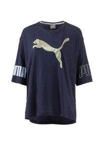 Puma, Damen Shirt, Sand / Dunkelblau / Weiß