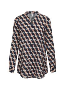 Seidensticker, Damen Hemdbluse 'Schwarze Rose', Taubenblau / Apricot / Perlwei&szlig;