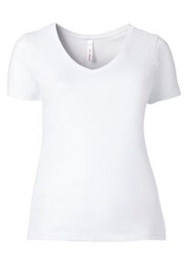 sheego Basic, Damen Shirt, Wei&szlig;