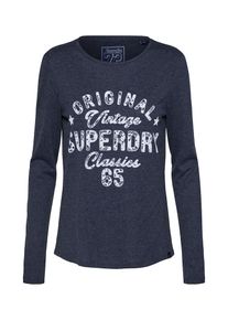 Superdry, Damen Langarmshirt 'DARLA GRAPHIC TOP', Navy