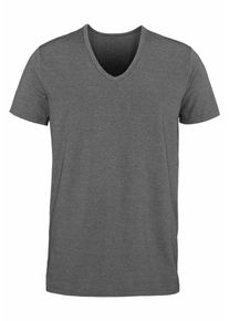 Bench, Herren V-Shirt aus atmungsaktiver COOLMAX Ware, Grau