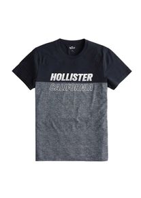 Hollister, Herren T-Shirt 'BLOCKING PRINT', Navy