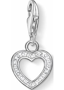 Thomas Sabo, Damen Charm-Einhänger 'Herz, 0930-051-14', Silber / Weiß