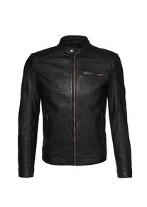 Selected Homme, Herren Lederjacke, Schwarz