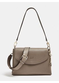 Guess, Damen Umh&auml;ngetasche 'DIGITAL', Dunkelbeige