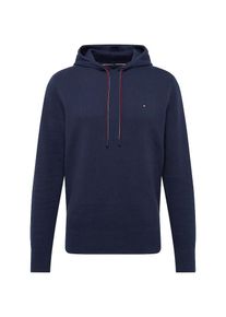 Tommy Hilfiger, Herren Pullover 'COTTON MESH STRUCTURED HOODY', Dunkelblau