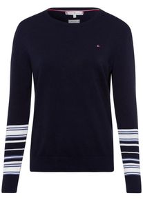 Tommy Hilfiger, Damen Pullover 'New Taly', Kobaltblau / Hellblau / Wei&szlig;