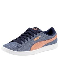 Puma, M&auml;dchen Sneaker 'Vikky', Blau / Koralle / Wei&szlig;