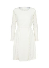 Carolina Cavour, Damen Abendkleid mit Spitze, Weiß
