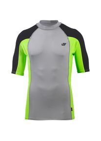 O`Neill O'NEILL, Herren 'PREMIUM SKINS S/S RASH GUARD' Neoprenshirt, Grau / Neongr&uuml;n / Schwarz