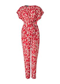 Hallhuber, Damen Jumpsuit, Creme / Rot