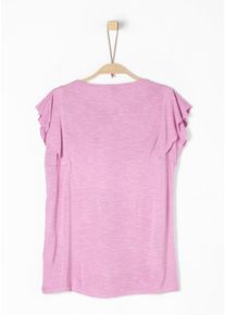 s.Oliver Junior, Mädchen Pal-Shirt mit Volantärmeln, Pink