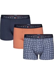 Tommy Hilfiger, Herren Boxershorts 'TRUNK FLAG', Marine / Koralle