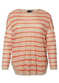 JUNAROSE, Damen Pullover, Champagner / Orangerot