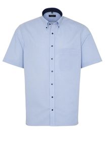 Eterna, Herren Hemd, Rauchblau / Wei&szlig;