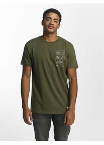 Just Rhyse, Herren T-Shirt Situk mit Statet-Print, Grün