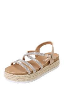 Miss KG, Damen Sandalette 'RAMONE', Nude / Silber / Wei&szlig;