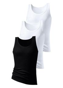 H.I.S. H.I.S, Herren Feinripp-Tanktops (3 Stck.), Schwarz / Weiß
