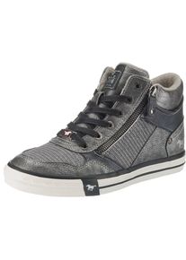 Mustang, Damen Sneakers High, Graphit / Silbergrau