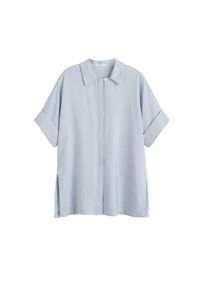 Mango, Damen Bluse sanna, Pastellblau