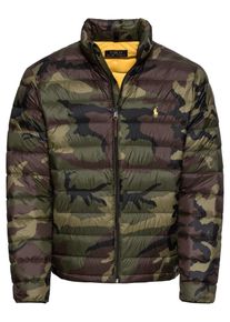 Polo Ralph Lauren, Herren Jacke 'LT WT CIRE NYLON-BLEEKER LW DOWN JKT', Braun / Grün