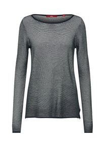s.Oliver RED LABEL, Damen Pullover, Enzian / Wei&szlig;