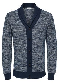 Selected Homme, Herren Cardigan, Dunkelblau / Wei&szlig;