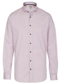 pure, Herren Hemd mit modischem Druck, Bordeaux