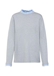 soyaconcept, Damen Pullover 'SC-NIAKA 22', Blau / Hellgrau / Graumeliert / Weiß