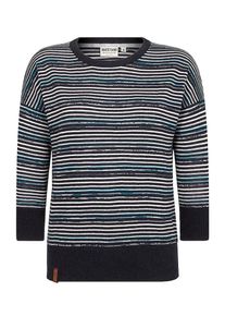 Naketano, Damen Pullover 'Streets of South Jamaica', Dunkelblau / Petrol / Wei&szlig;