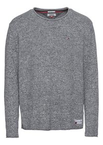 Tommy Jeans, Herren Pullover 'TJM TWISTED SWEATER', Dunkelblau / Graumeliert