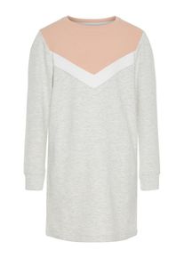 name it, Mädchen Kleid, Hellgrau / Pfirsich / Weiß
